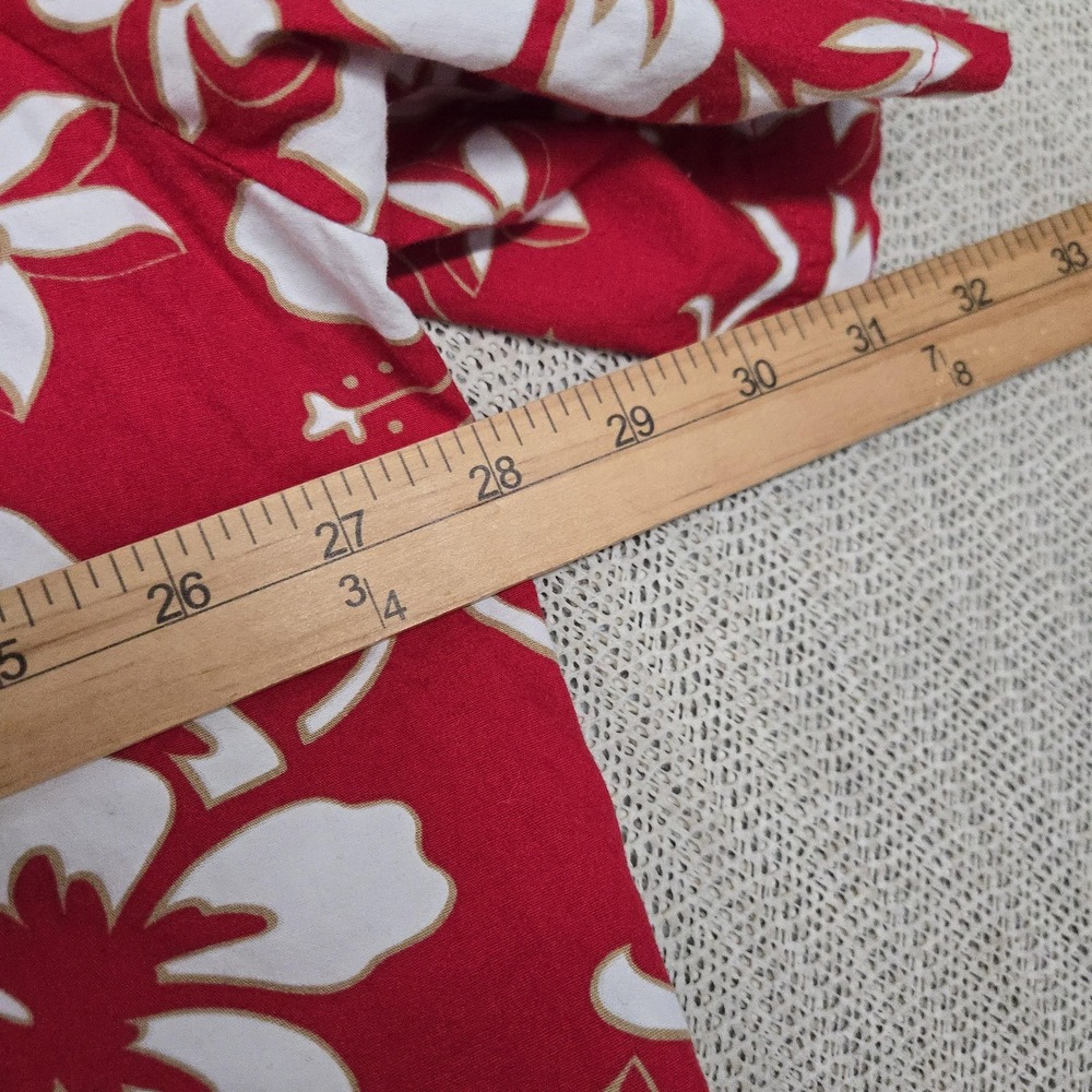 Hilo Hattie Shirt Mens 3XL Red Floral Hawaiian Short Sleeve Made Hawaii USA - Picture 4 of 10